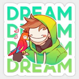 Dream with his Parrot Sticker